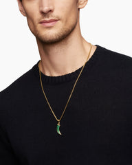 Claw Amulet in 18K Yellow Gold with Emeralds, 25mm