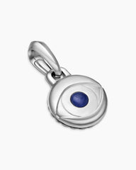 Evil Eye Amulet in Sterling Silver with Lapis, 14.5mm