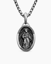St. Francis Amulet in Sterling Silver, 22.9mm