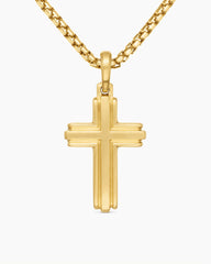 Cross Pendant in 18K Yellow Gold, 34mm