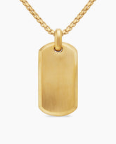 Chevron Tag in 18K Yellow Gold, 35mm