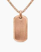 Chevron Tag in 18K Rose Gold, 35mm