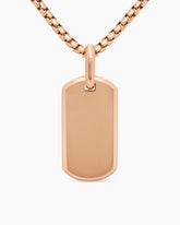 Chevron Tag in 18K Rose Gold, 27mm
