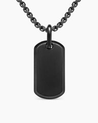 Chevron Tag in Black Titanium, 27mm