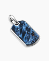 Chevron Tag in Sterling Silver with Pietersite, 27mm