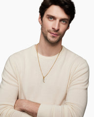 Claw Amulet in 18K Yellow Gold with Diamonds, 19.3mm