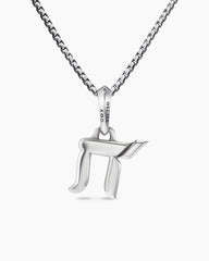 Chai Amulet in Sterling Silver with 18K Yellow Gold, 17mm