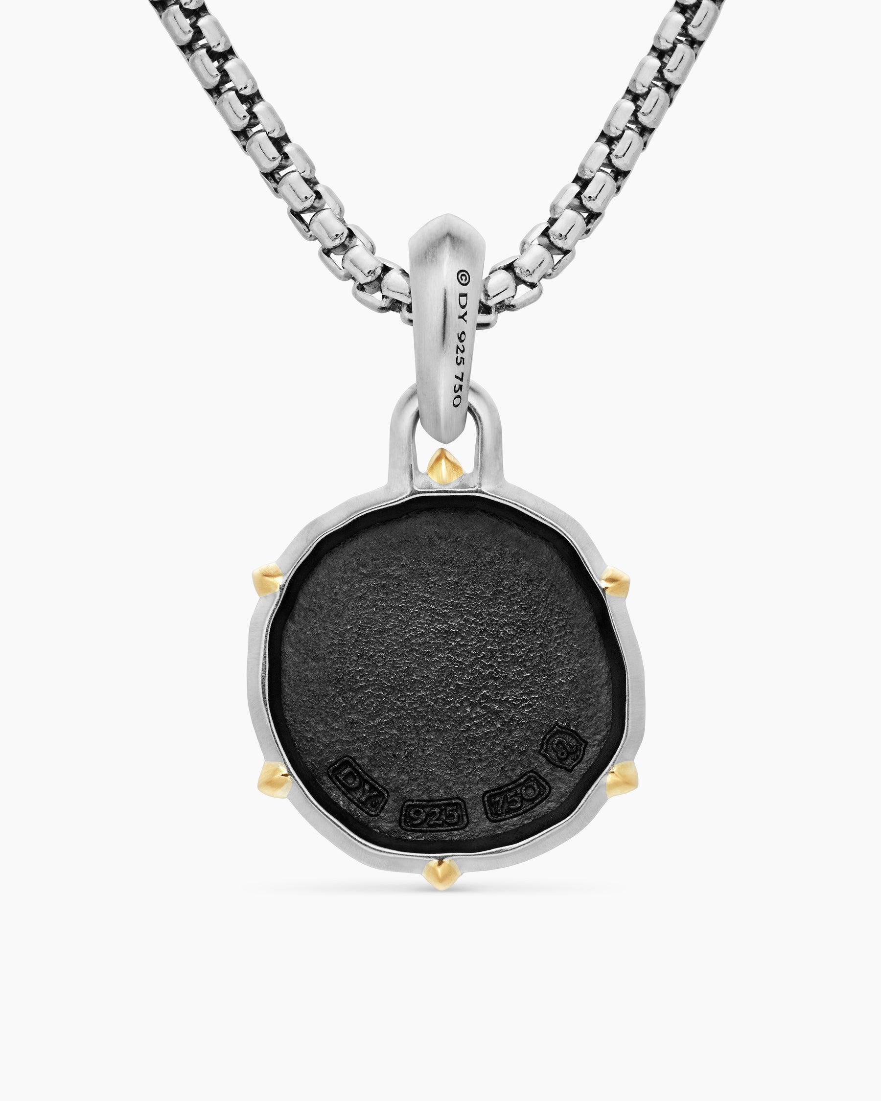 Leo Amulet in Sterling Silver with 18K Yellow Gold, 23mm