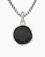 Leo Amulet in Sterling Silver with 18K Yellow Gold, 23mm