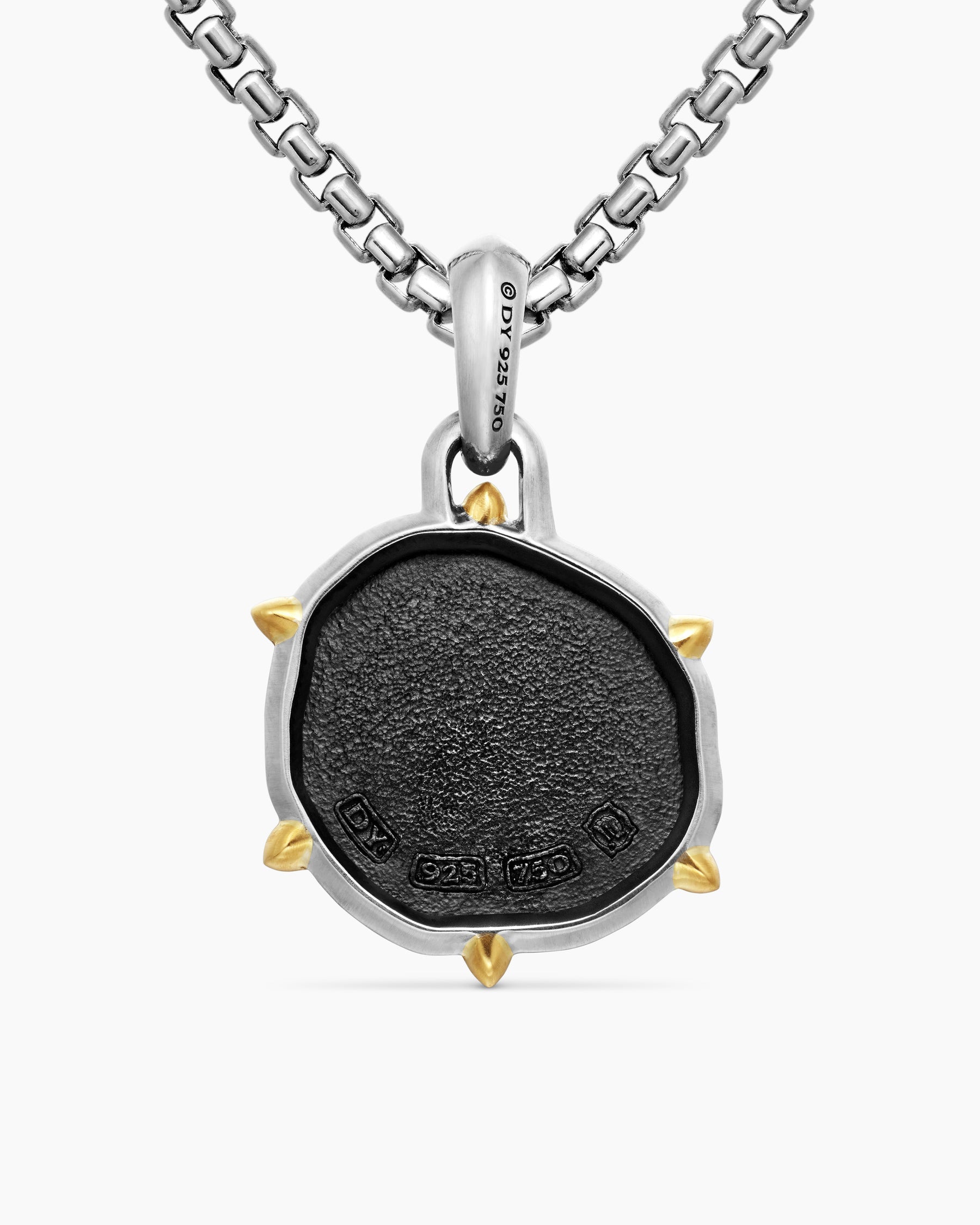 Virgo Amulet in Sterling Silver with 18K Yellow Gold, 23mm