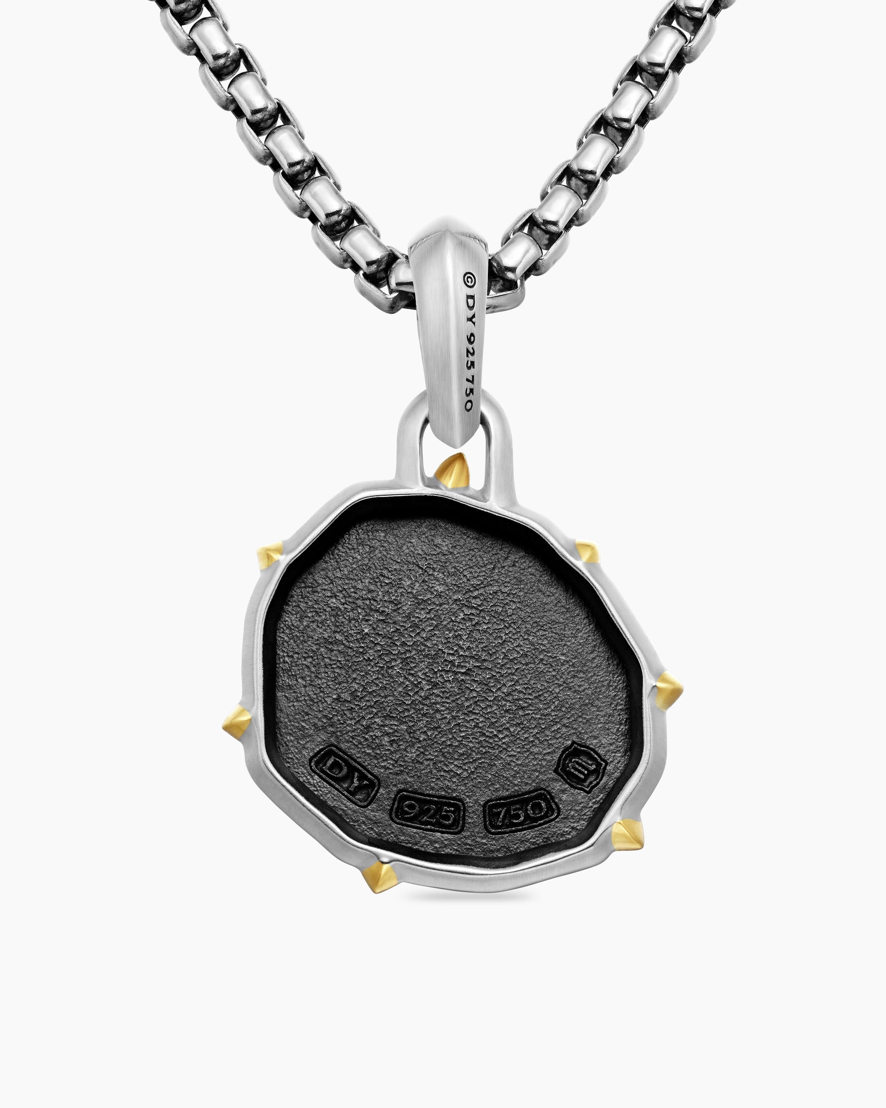 Scorpio Amulet in Sterling Silver with 18K Yellow Gold, 23mm