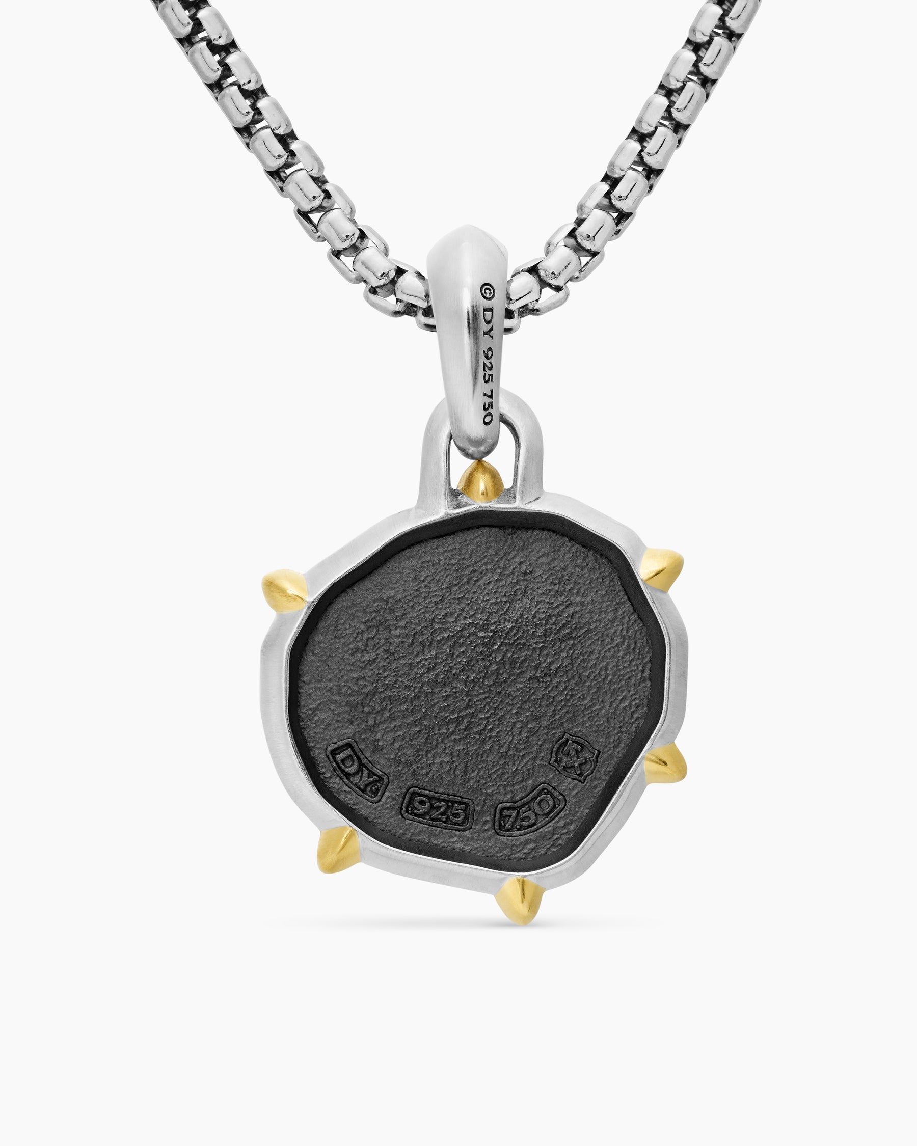 Sagittarius Amulet in Sterling Silver with 18K Yellow Gold, 23mm