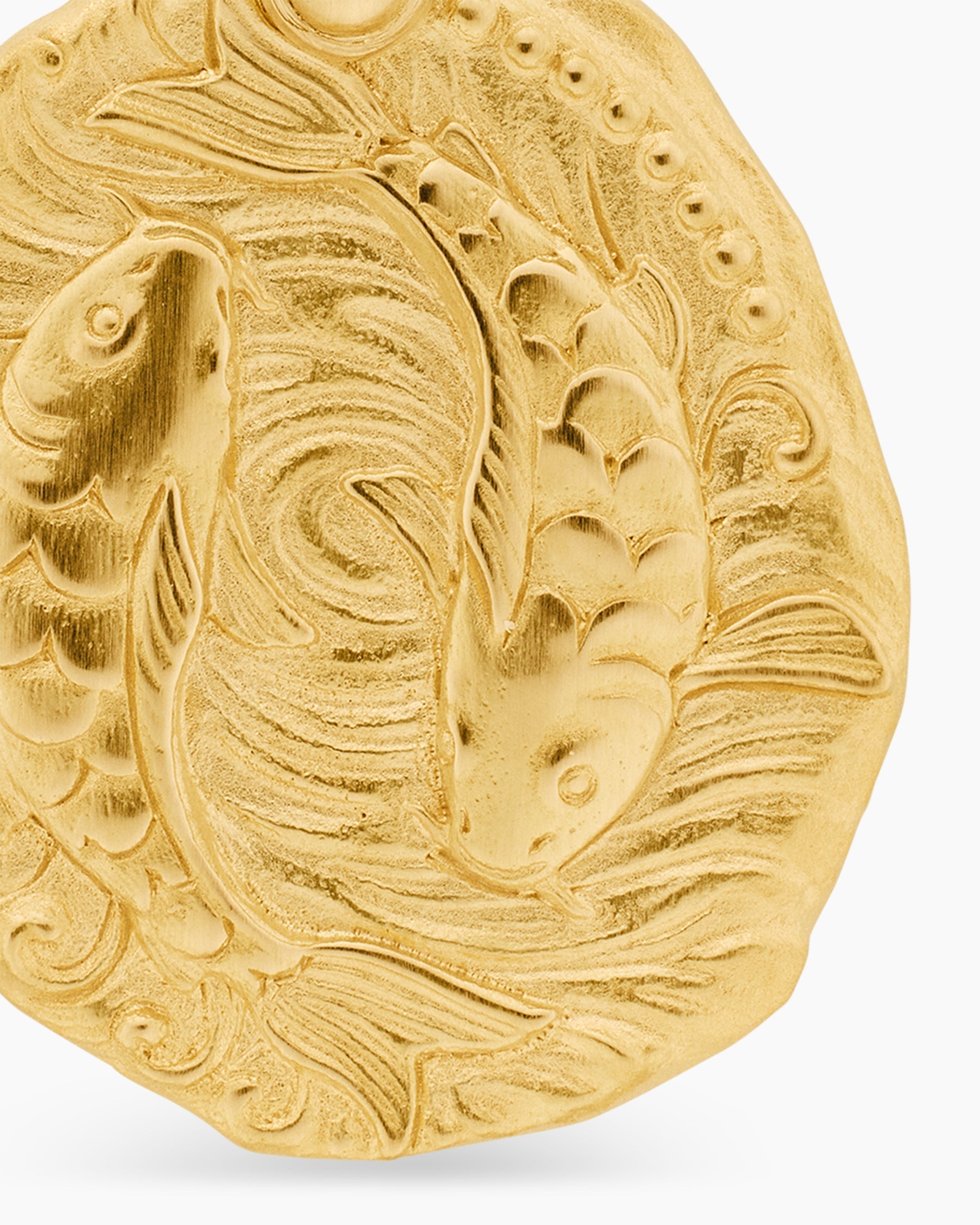 Pisces Amulet in 18K Yellow Gold, 17mm