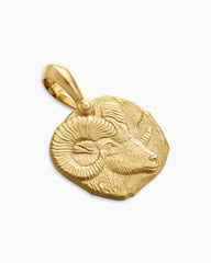 Aries Amulet in 18K Yellow Gold, 17mm