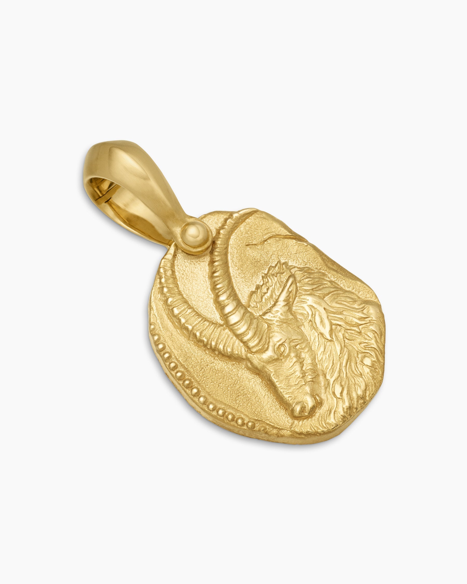 Capricorn Amulet in 18K Yellow Gold, 17mm