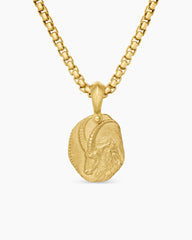 Capricorn Amulet in 18K Yellow Gold, 17mm