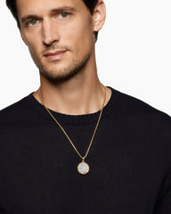 Ouroboros Amulet in 18K Yellow Gold with Diamonds, 25mm