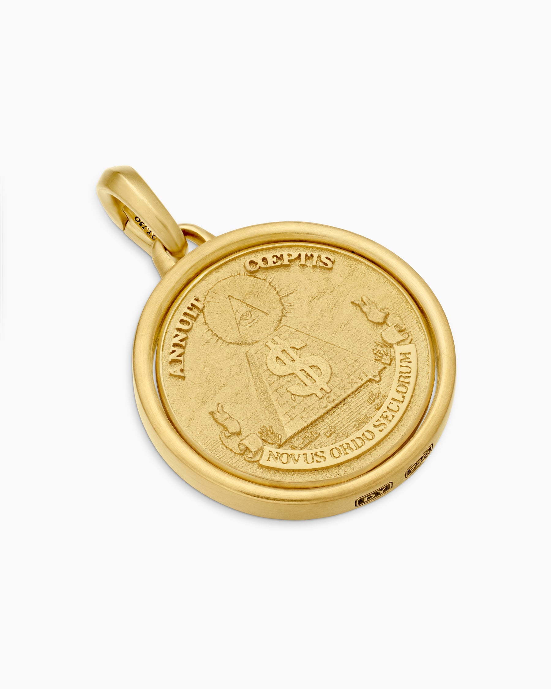Currency Duality Amulet in 18K Yellow Gold, 24mm