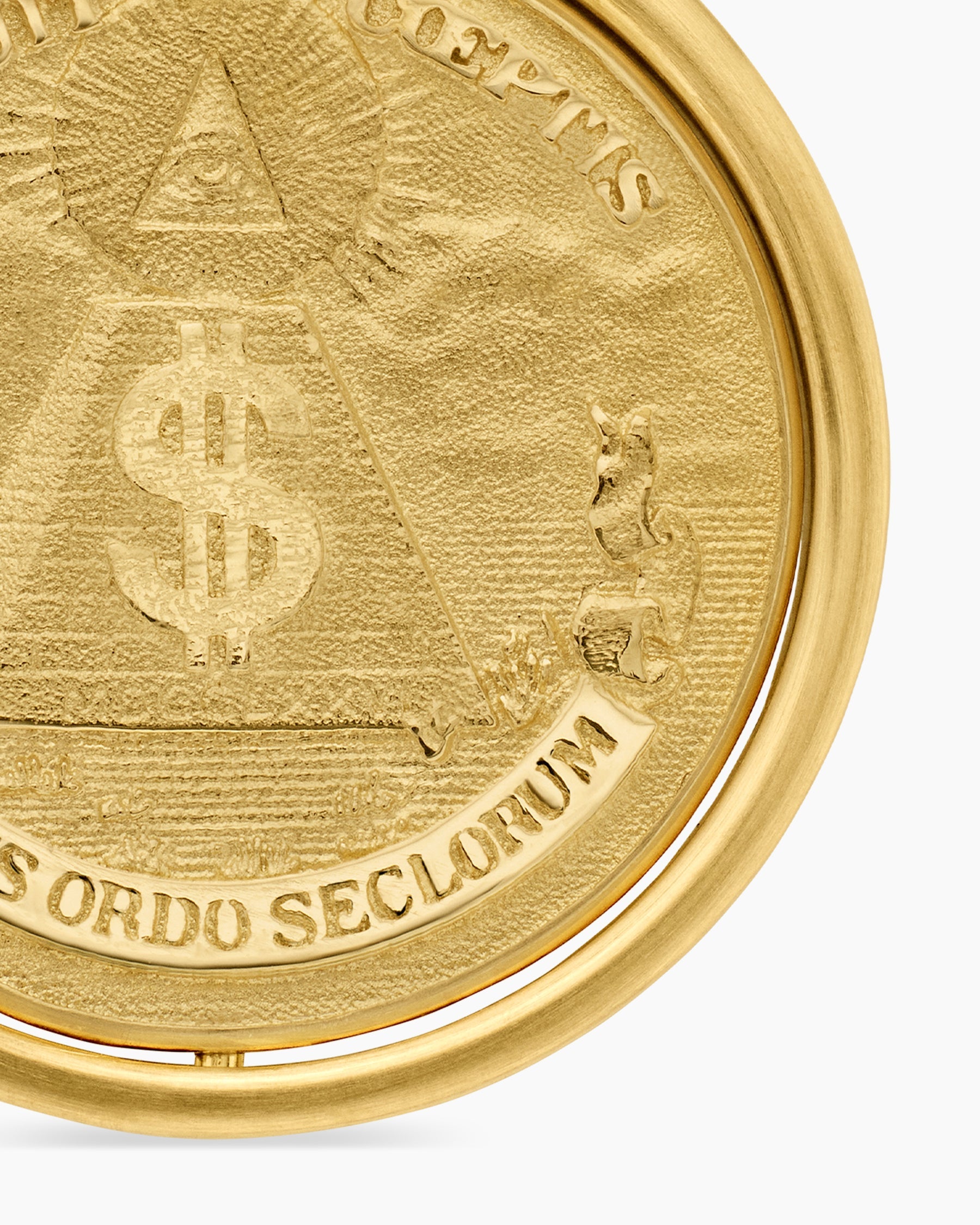 Currency Duality Amulet in 18K Yellow Gold, 24mm