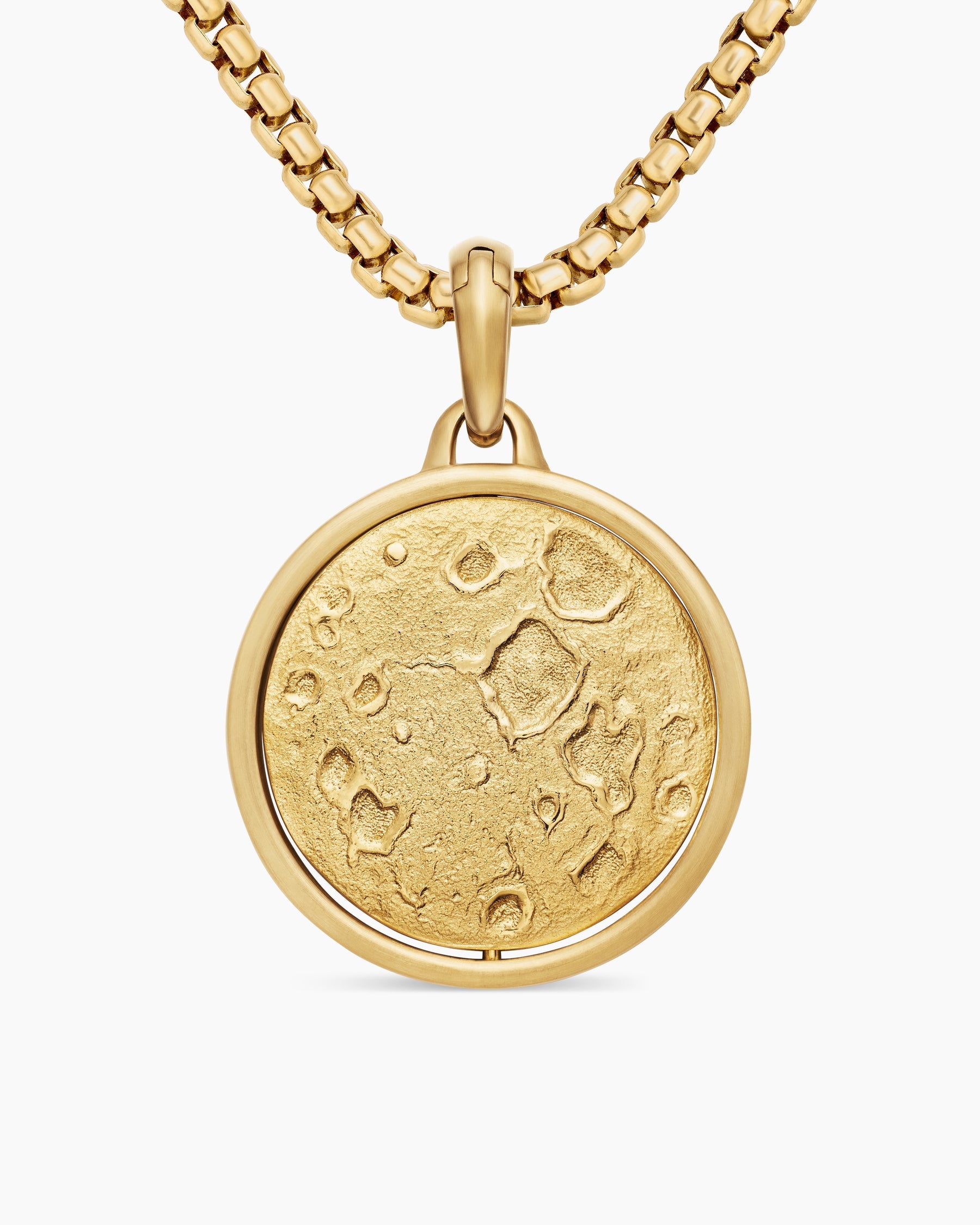 Earth and Moon Duality Amulet in 18K Yellow Gold, 24mm