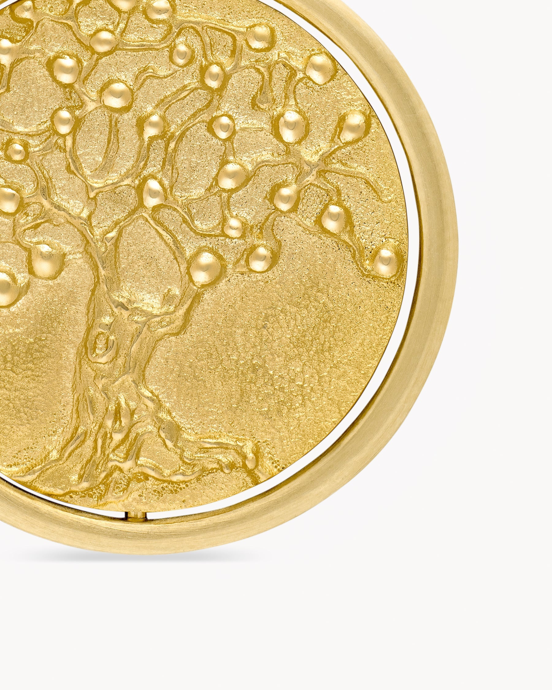 Life and Death Duality Amulet in 18K Yellow Gold, 24mm