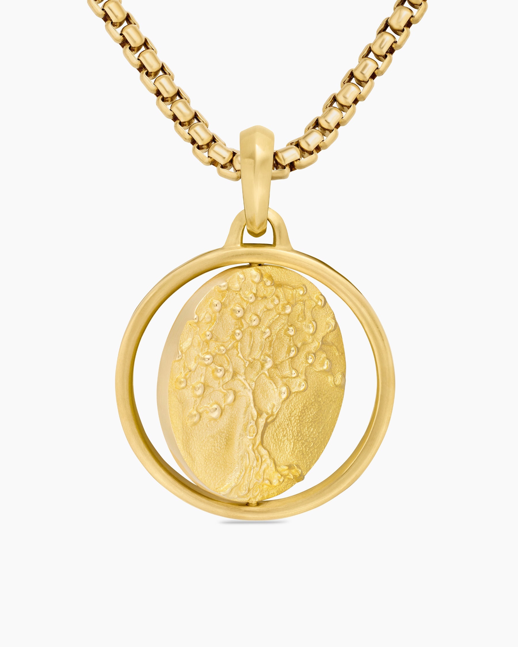 Life and Death Duality Amulet in 18K Yellow Gold, 24mm