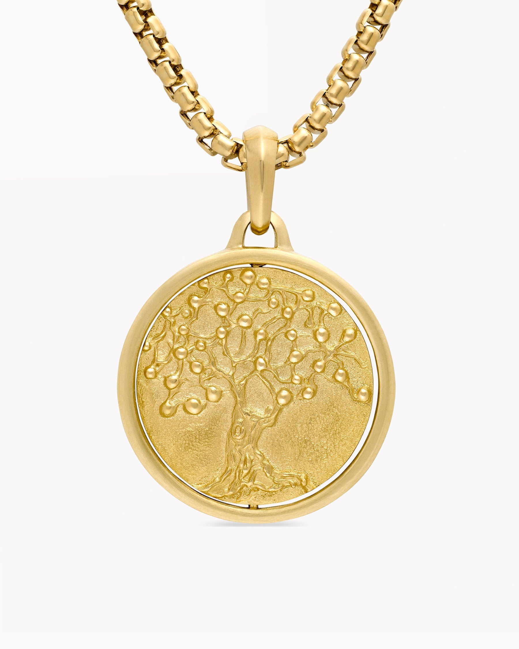 Life and Death Duality Amulet in 18K Yellow Gold, 24mm