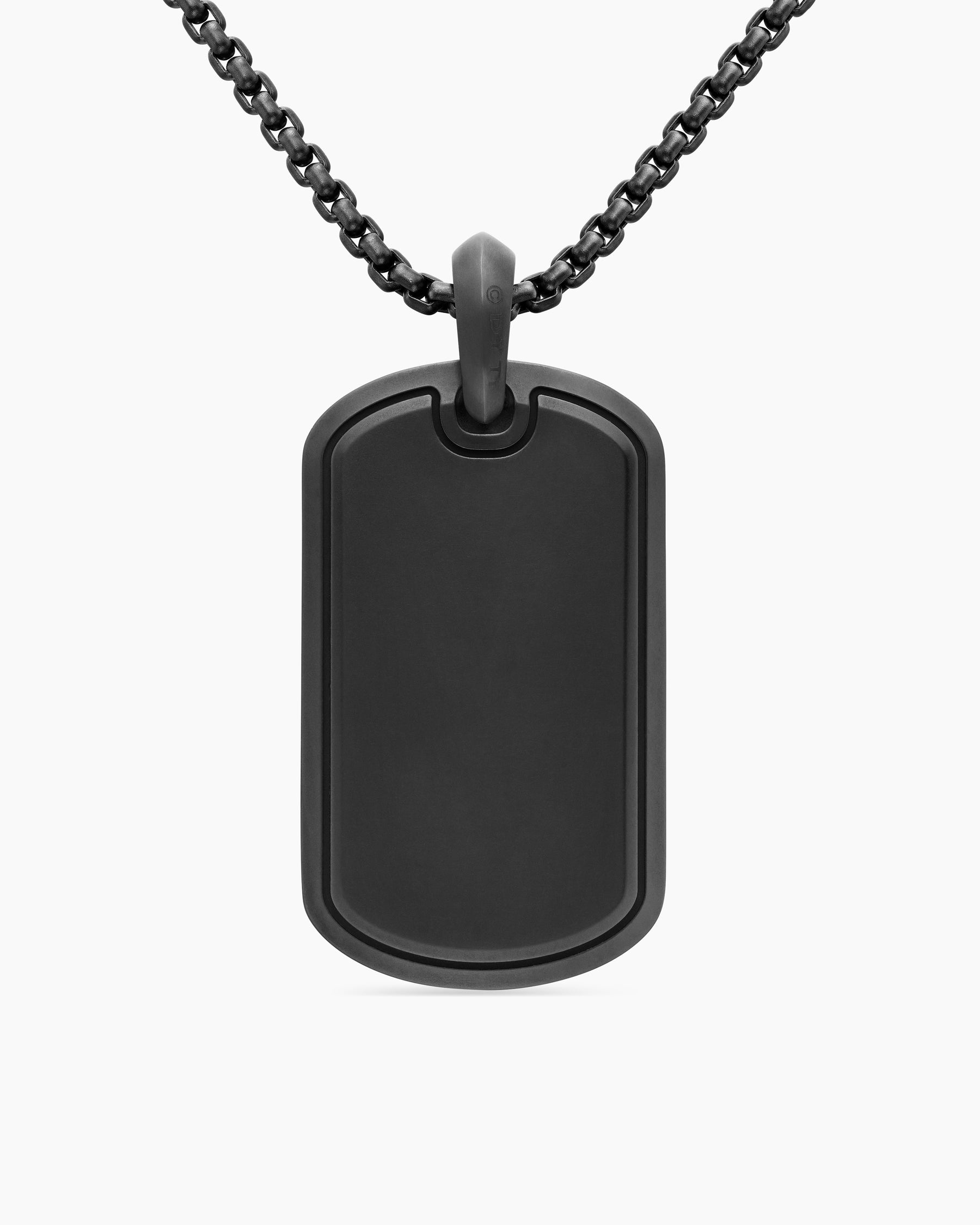 Sculpted Cable Tag in Black Titanium, 42mm