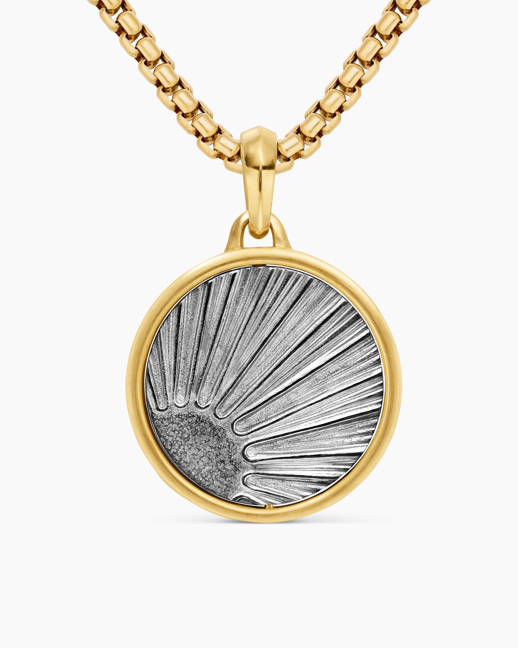 Storm Duality Amulet in Sterling Silver with 18K Yellow Gold, 23.6mm