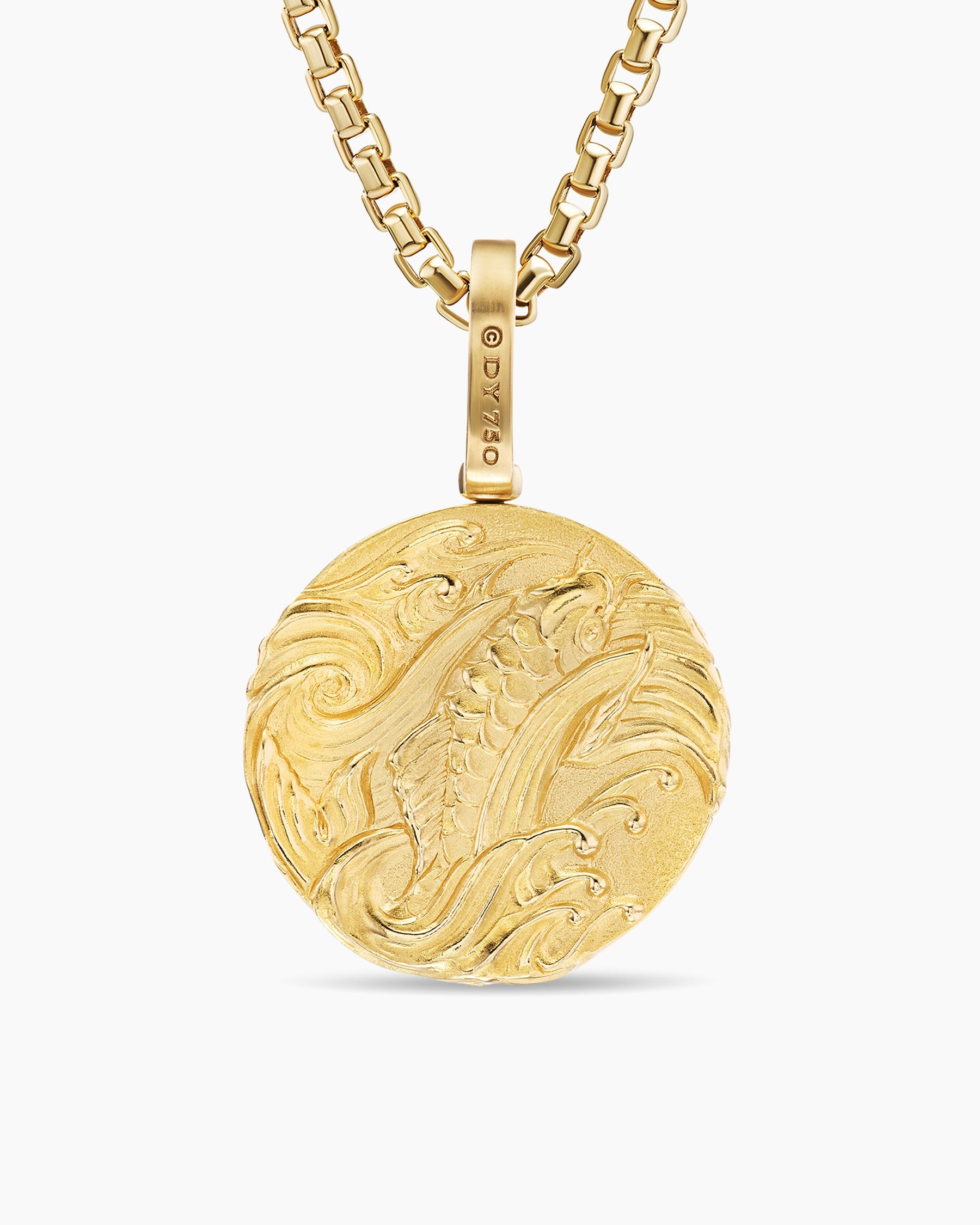 Dragon Amulet in 18K Yellow Gold, 21mm