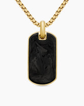 Streamline® Tag in 18K Yellow Gold with Forged Carbon, 35mm