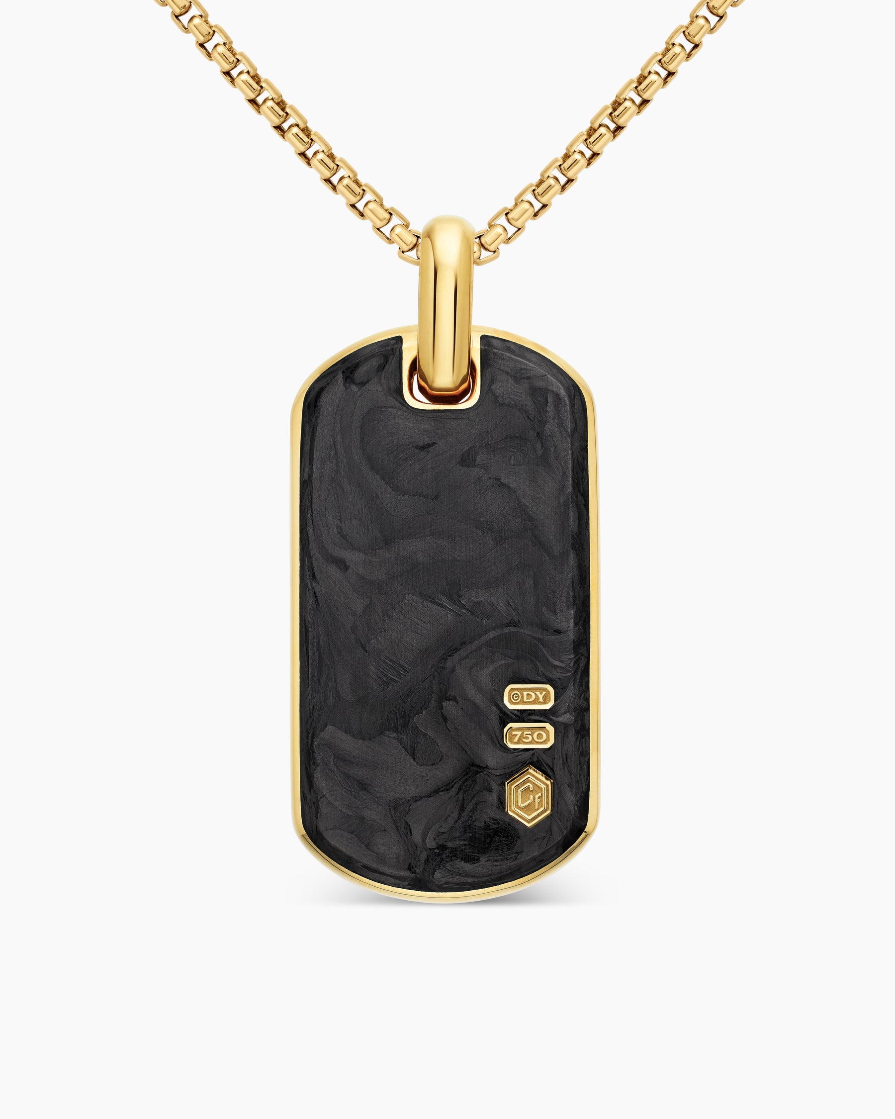 Streamline® Tag in 18K Yellow Gold with Forged Carbon, 42mm