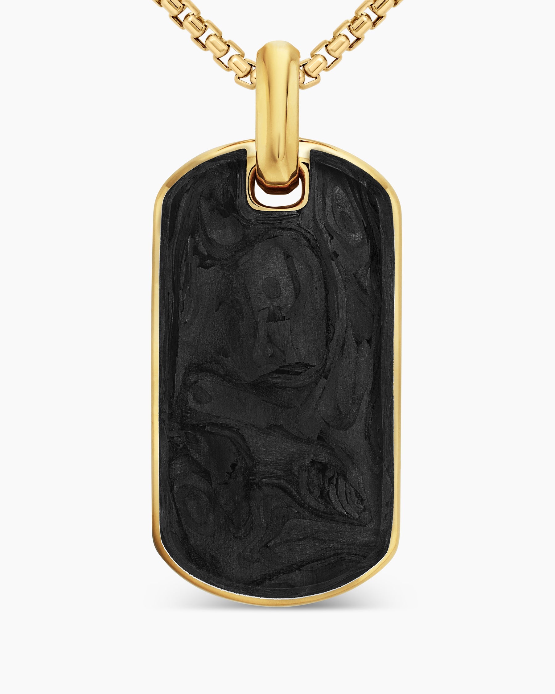 Streamline® Tag in 18K Yellow Gold with Forged Carbon, 42mm