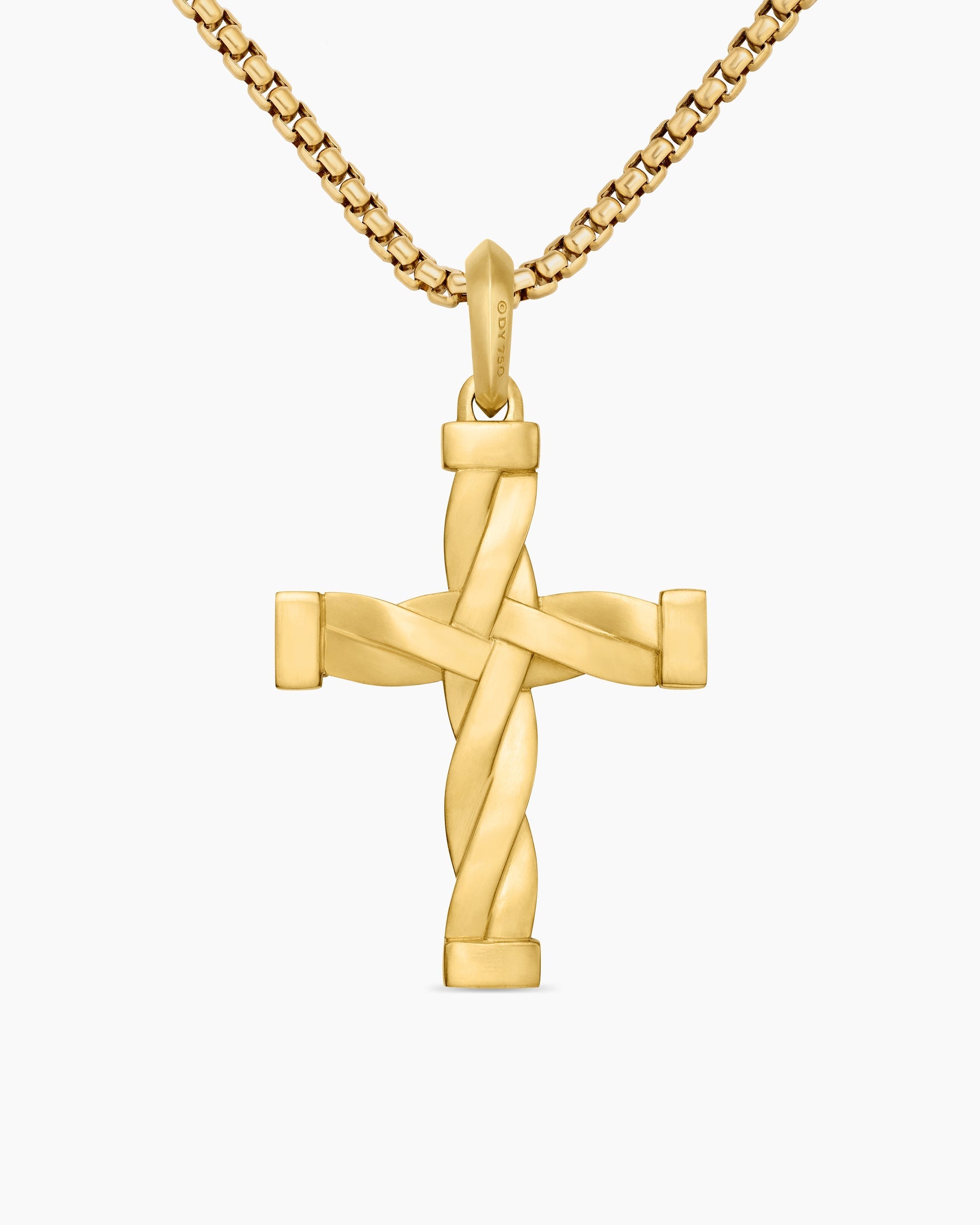 DY Helios™ Cross Pendant in 18K Yellow Gold, 36mm