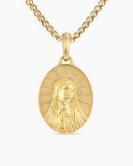 Mary Amulet in 18K Yellow Gold, 20mm