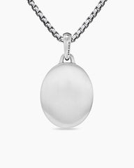 Mary Amulet in Sterling Silver with Black Diamonds, 20mm