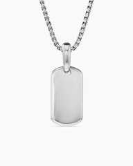 Chevron Tag in Sterling Silver, 21mm