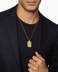 Pyramid Tag in 18K Yellow Gold, 35mm