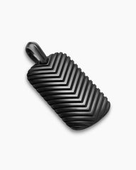 Chevron Tag in Black Titanium, 34mm