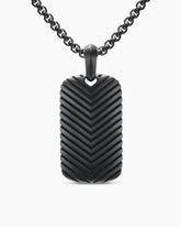 Chevron Tag in Black Titanium, 34mm