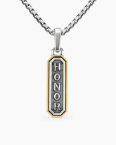 Honor Amulet in Sterling Silver with 14K Yellow Gold, 27mm