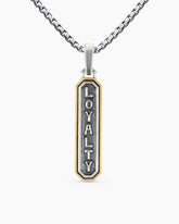 Loyalty Amulet in Sterling Silver with 14K Yellow Gold, 35mm