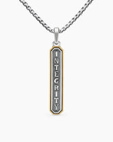 Integrity Amulet in Sterling Silver with 14K Yellow Gold, 43mm