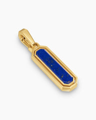 Streamline® Inlay Amulet in 18K Yellow Gold with Black Onyx and Lapis, 30.7mm
