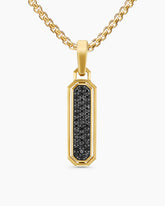 Streamline® Inlay Amulet in 18K Yellow Gold with Black Onyx and Black Diamonds, 30.7mm