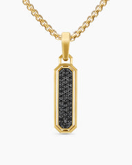 Streamline® Inlay Amulet in 18K Yellow Gold with Black Onyx and Black Diamonds, 30.7mm