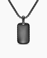 Chevron Tag in Black Titanium, 27mm