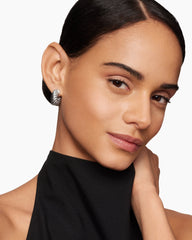 Sculpted Cable Shrimp Earrings in Sterling Silver, 20.5mm