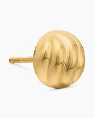 Sculpted Cable Stud Earrings in 18K Yellow Gold, 8mm