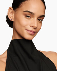 Chatelaine® Stud Earrings in 18K Rose Gold with Morganite and Diamonds, 8mm